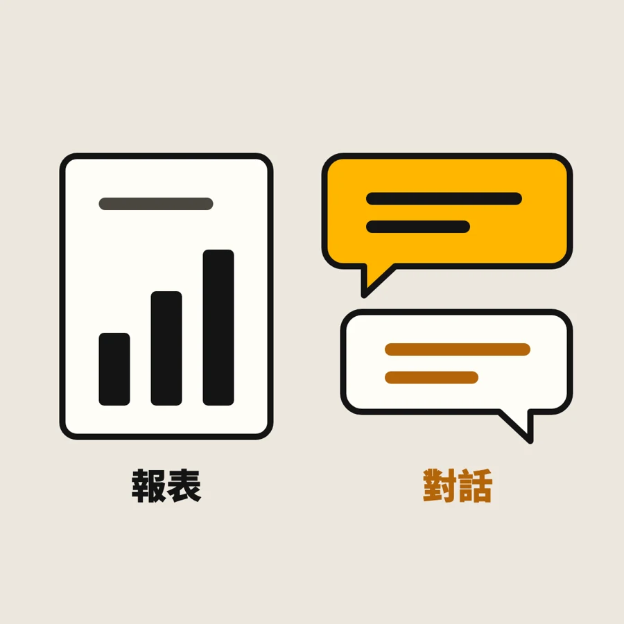 報表只有數字，細節藏在對話裡